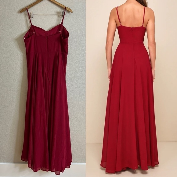 NWOT Cause for Commotion Red Pleated Bustier Maxi Dress - Picture 3 of 8